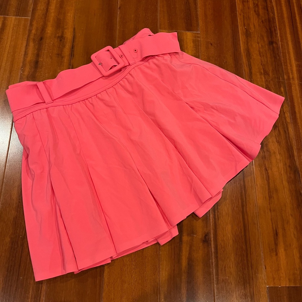 Aerie OFFLINE Pink Skirt Mini Pleated‎ Tennis Skirt Inner Shorts Belted Size XS